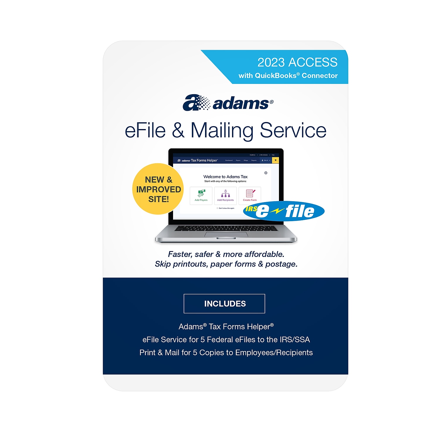 Adams 2023 Federals and Print & Mail Service with Adams Tax Forms