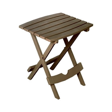 Adams Manufacturing Quik-Fold Patio Side Table - Folding Resin - 1 Piece, Portobello — Residential Use, Standard Application