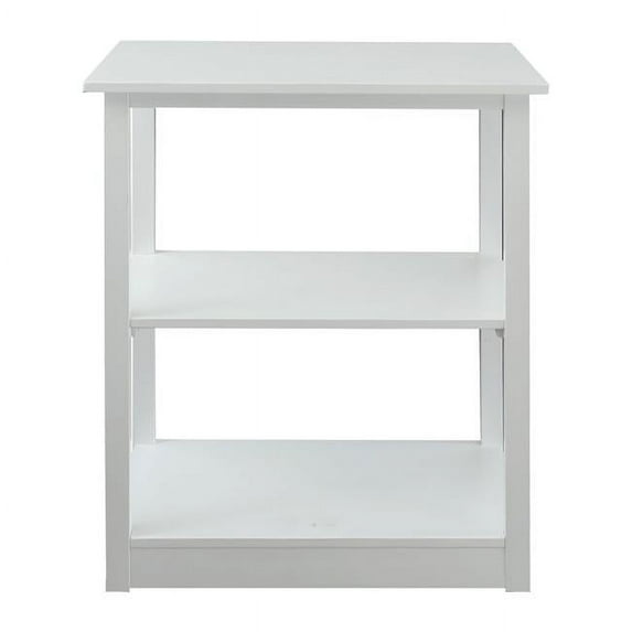 Adams 3-Shelf Bookcase with Concealed Sliding Track, Concealment Furniture - White