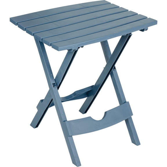 Adams 8510-94-3934 Quik Fold Patio Side Table, Resin, Bluestone - Quantity 4  Residential Use, Standard Application