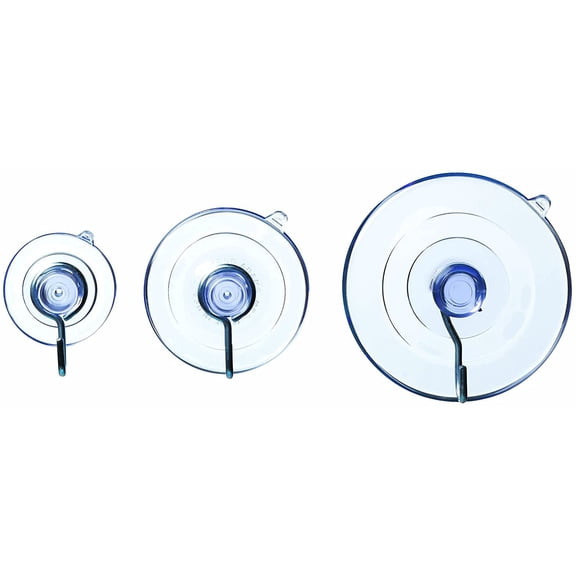 Adams Christmas Suction Cup Hooks 9761-99-1040 - Rust Resistant - 10 Pack, 3 Size