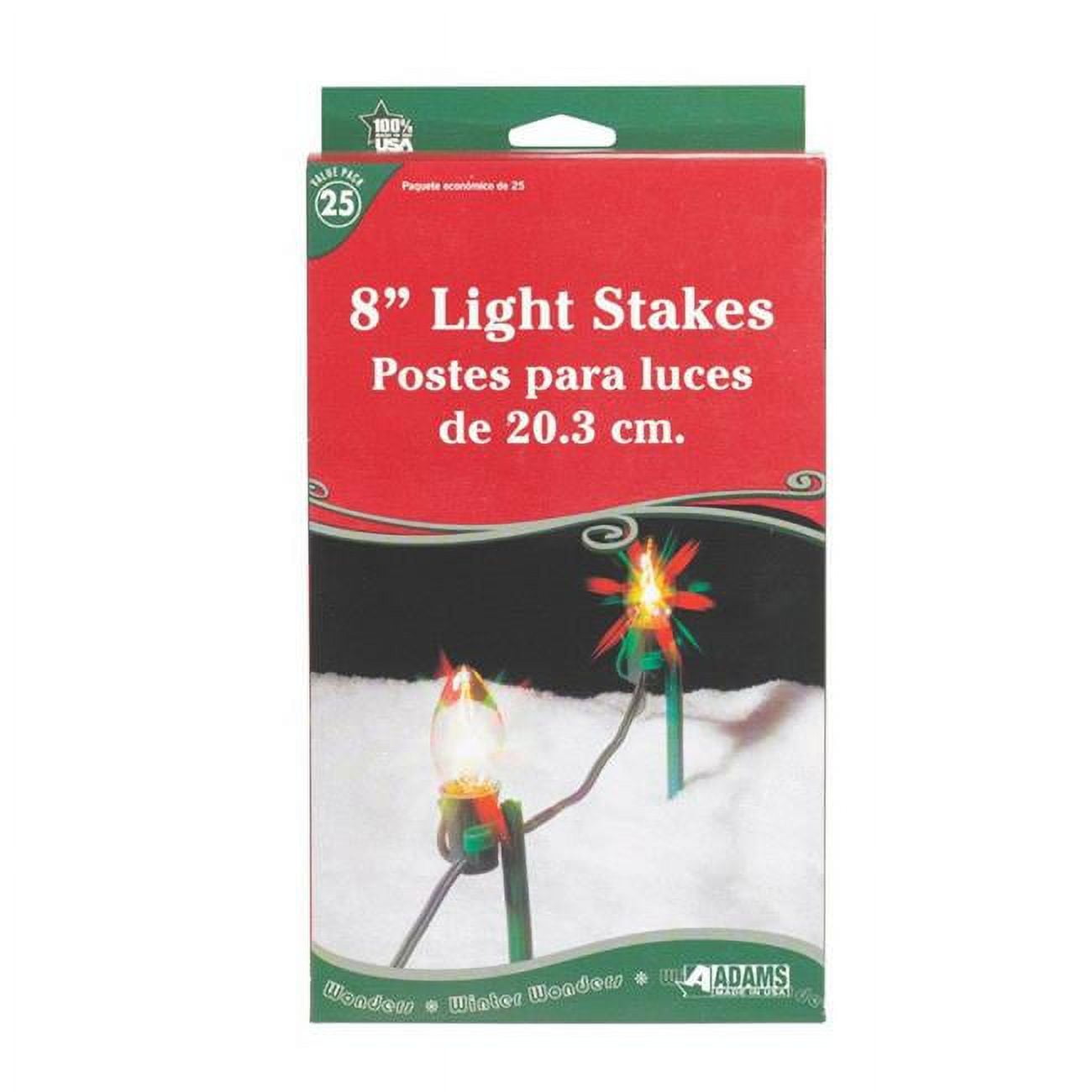 Adams Clear 8" Universal Christmas Light Stakes, Pack of 25