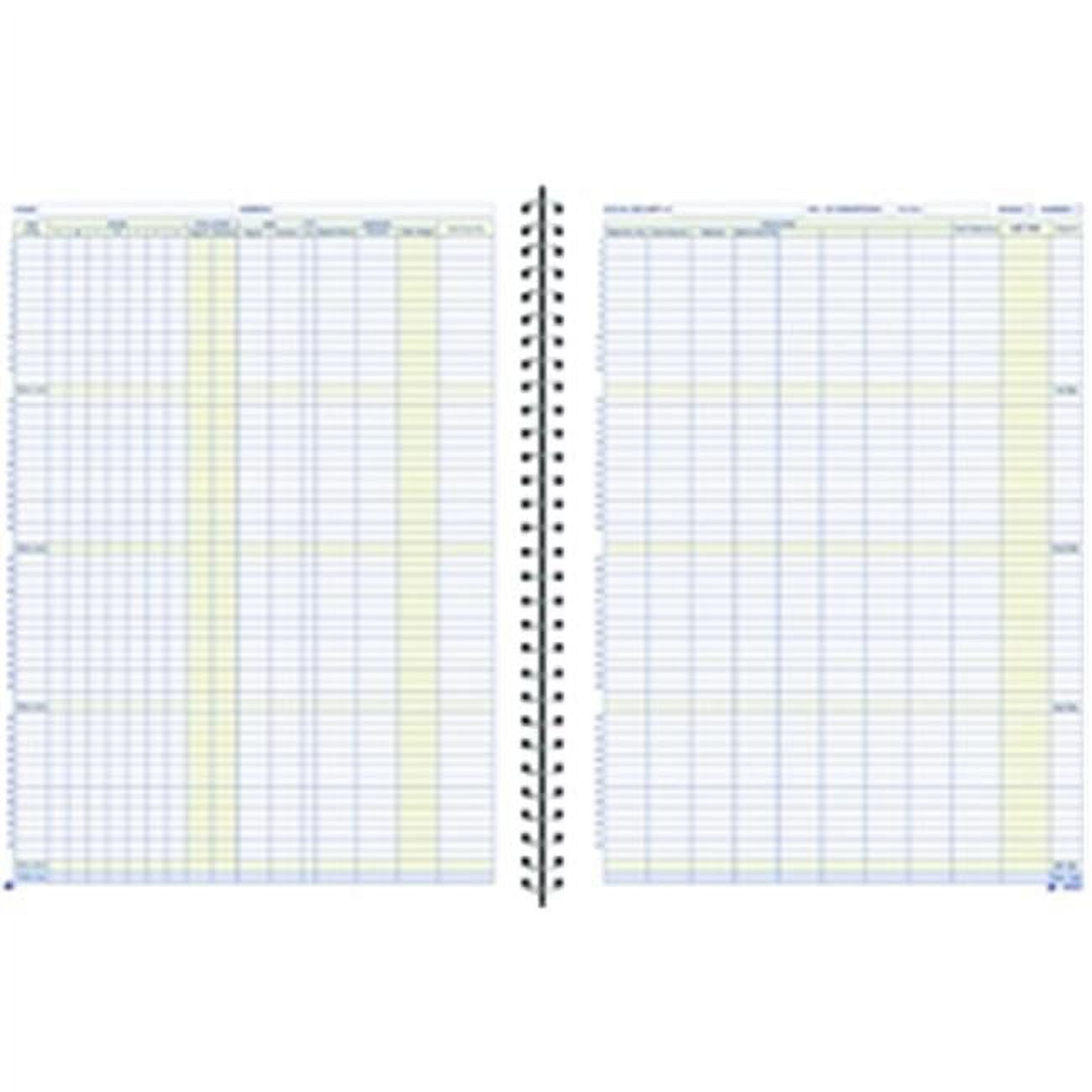 Adams AFR51 Employee Payroll Record, Up to 50 Employees, Spiral, 8.5 in