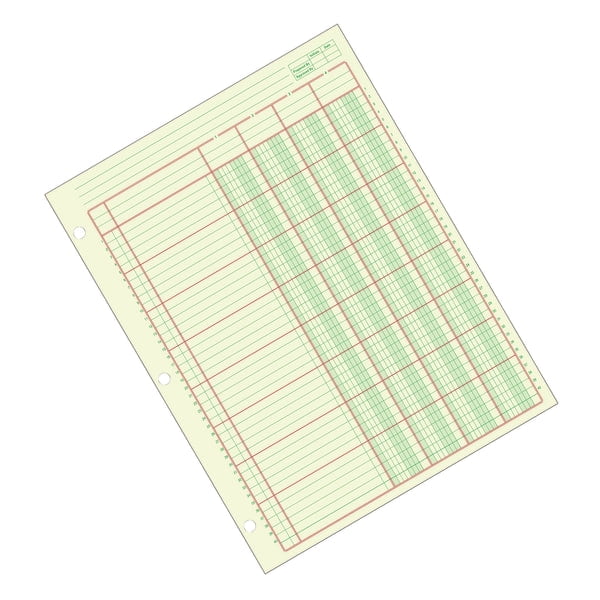 Adams® Analysis Pad, 8 1/2" x 11", 100 Pages (50 Sheets), 4 Columns, Green