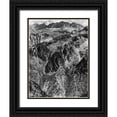 thumbnail image 1 of Adams, Ansel 12x14 Black Ornate Wood Framed with Double Matting Museum Art Print Titled - North Palisades from Windy Point, Kings River Canyon, proVintageed as a national park, California, 1, 1 of 4
