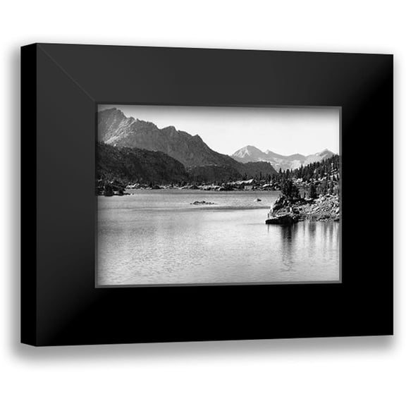 Adams, Ansel 14x11 Black Modern Framed Museum Art Print Titled - Rac Lake, Kings River Canyon, proVintageed as a national park, California, 1936