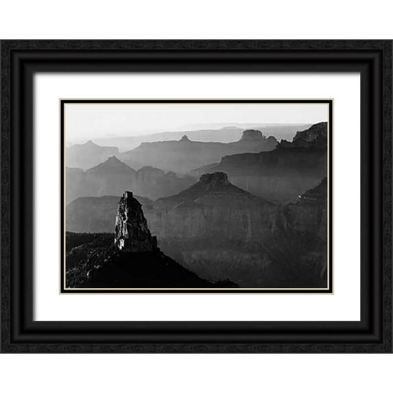 Adams, Ansel 14x11 Black Ornate Wood Framed with Double Matting Museum Art Print Titled - Grand Canyon National Park, Arizona - National Parks and Monuments, 1941