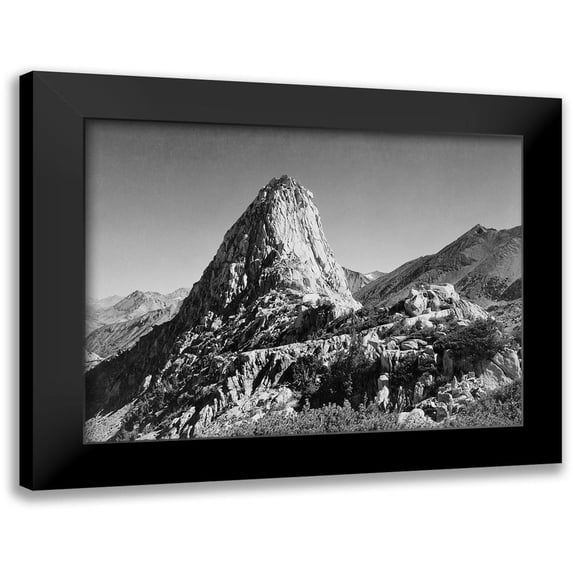 Adams, Ansel 14x12 Black Modern Framed Museum Art Print Titled - Fin Dome, Kings River Canyon, proposed as a national park, California, 1936