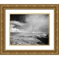 thumbnail image 1 of Adams, Ansel 14x12 Gold Ornate Wood Framed with Double Matting Museum Art Print Titled - Mountain tops, low horizen, low hanging clouds, in Rocky Mountain National Park, Colorado, ca. 1941-, 1 of 4