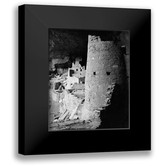 Adams, Ansel 15x18 Black Modern Framed Museum Art Print Titled - Cliff Palace, Mesa Verde National Park, Colorado, 1941