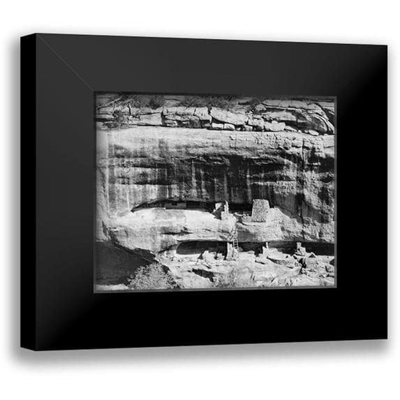 Adams, Ansel 24x20 Black Modern Framed Museum Art Print Titled - Cliff dwellings, Mesa Verde National Park, Colorado, 1941