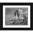thumbnail image 1 of Adams, Ansel 32x25 Black Ornate Wood Framed with Double Matting Museum Art Print Titled - North Dome, Kings River Canyon,  proposed as a national park, California, 1936, 1 of 4