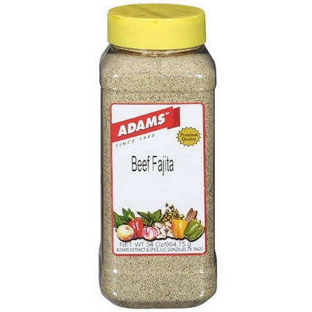 Adams Fajita Seasoning 34oz container. Bundle of 2 containers. Great for fajitas, Beef, Chicken or fish.