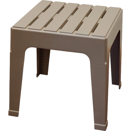 Adams 8105854 Big Easy Square Resin Stackable Table, Biscuit