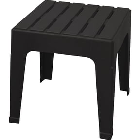Adams Big Easy Black Square Resin Stackable Side Table