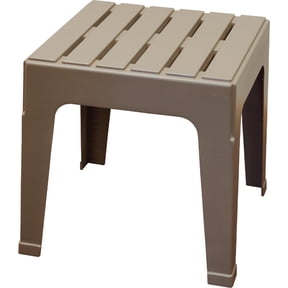 Adams Manufacturing Big Easy Portobello Square Resin Stackable Side Table - Outdoor - Brown — Residential Use, Standard Application