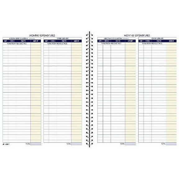 Adams Bookkeeping Record Book, Monthly Format, 8.5 x 11 Inches, White (AFR71)