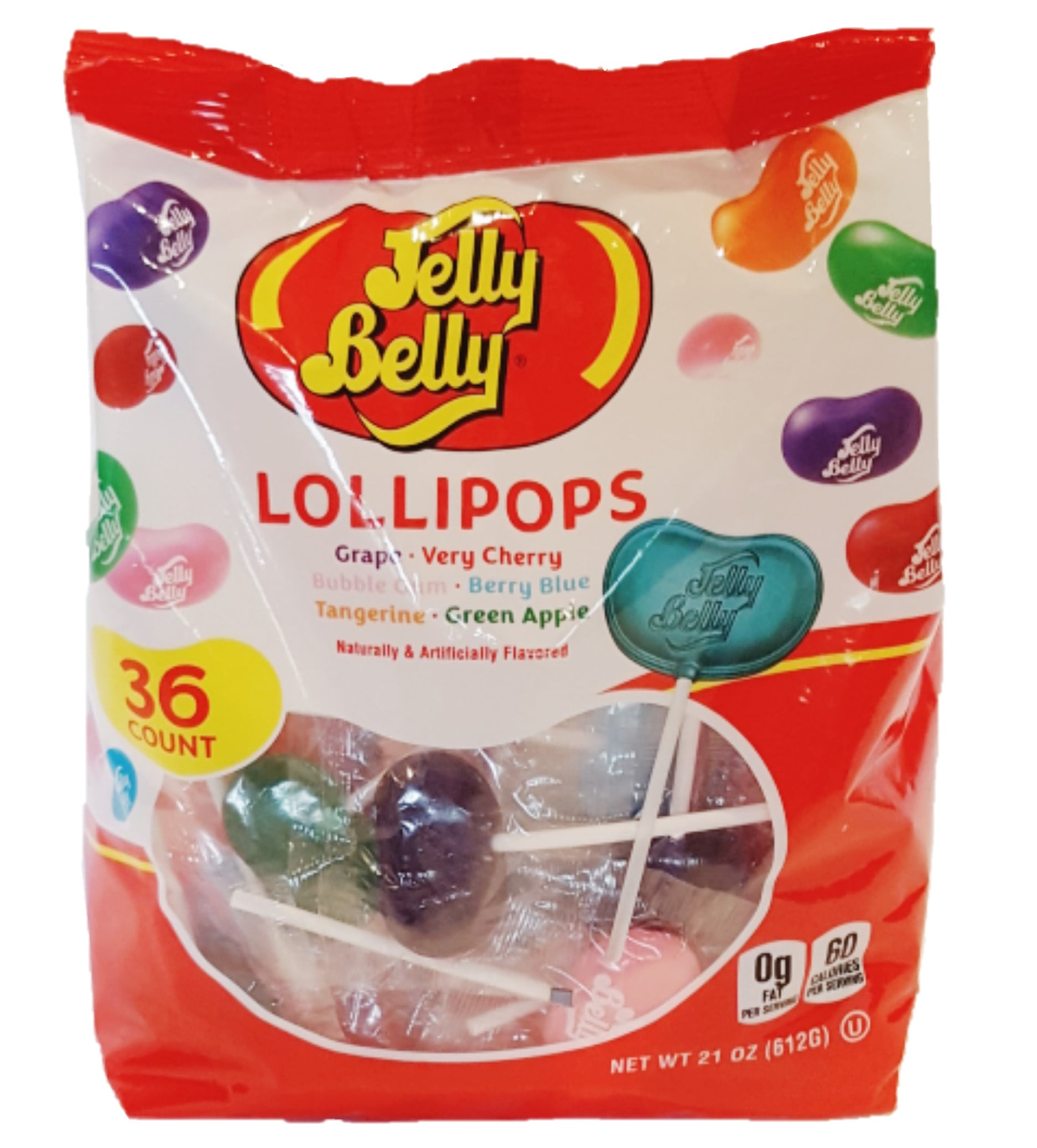 Adams & Brooks Jelly Belly Lollipop, Assorted Flavors, 36 (21 Ounce