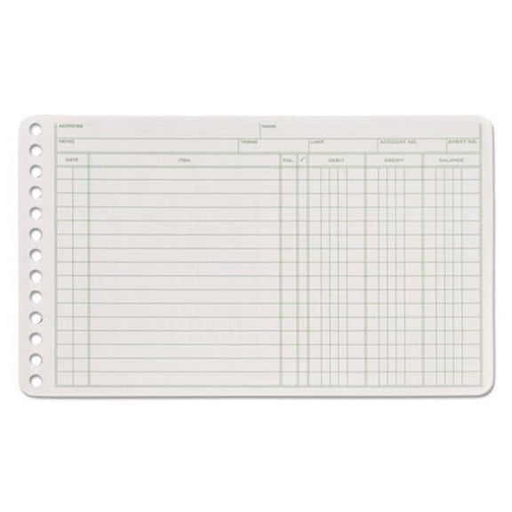 Adams Business Forms ARB58100 Ledger Binder Refill Sheets, 6-Ring - Green & White