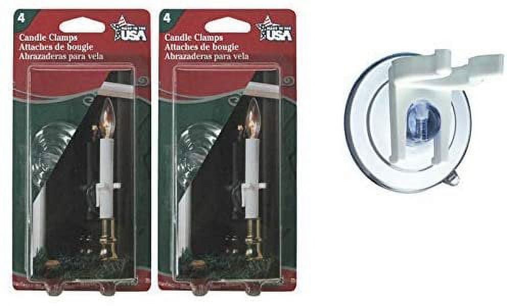 Adams Christmas 1550991040 Window Candle Clamps, 8 Pack