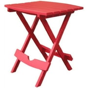 Adams & Co Quik-Fold Cherry Red Polypropylene Rectangular Resin Folding Side Table 25 lbs. Capacity