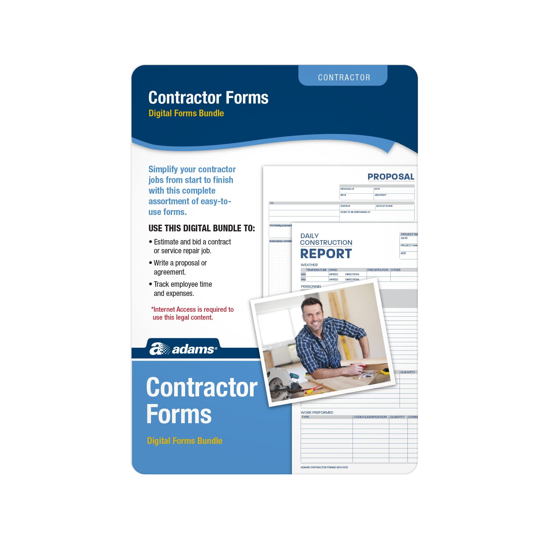Adams Contractor's Forms on CD (SS4301) - Walmart.com