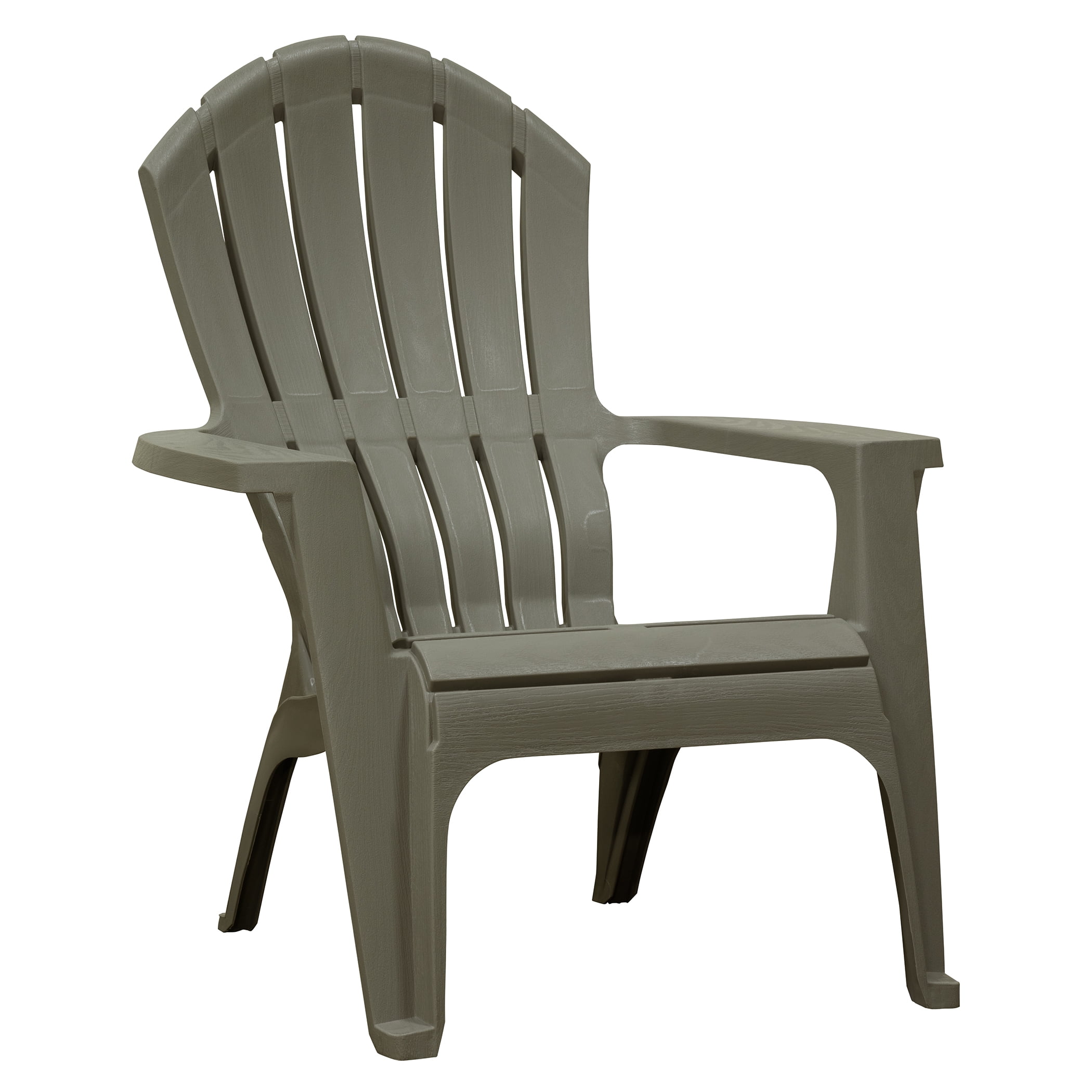 Adams Deluxe Real Comfort Outdoor Resin Stackable Adirondack Chair, Gray