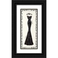 thumbnail image 1 of Adams, Emily 10x18 Black Ornate Wood Framed with Double Matting Museum Art Print Titled - Couture Noir Original IV with Border, 1 of 4