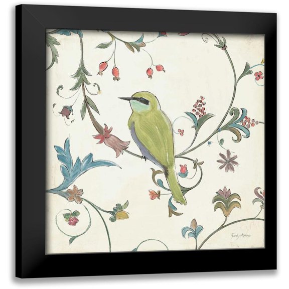 Adams, Emily 12x12 Black Modern Framed Museum Art Print Titled - Birds Gem IV