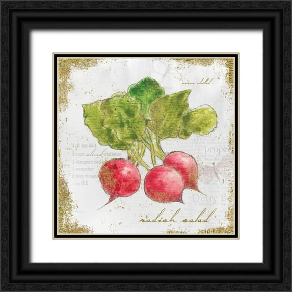Adams, Emily 12x12 Black Ornate Wood Framed with Double Matting Museum Art Print Titled - Garden Treasures XII