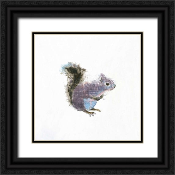 Adams, Emily 12x12 Black Ornate Wood Framed with Double Matting Museum Art Print Titled - Into the Woods V on White no Border