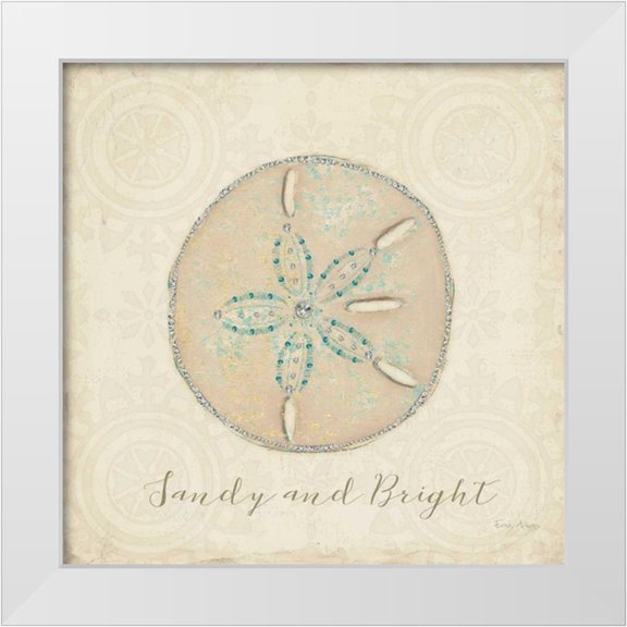 Adams, Emily 12x12 White Modern Wood Framed Museum Art Print Titled - Beach Treasures IV Christmas