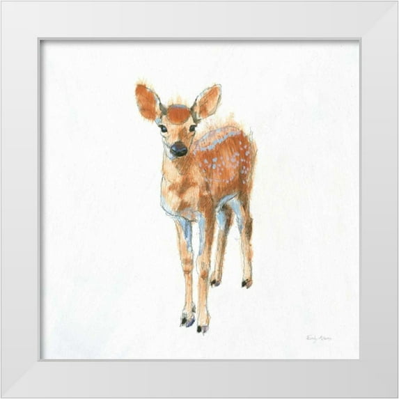 Adams, Emily 12x12 White Modern Wood Framed Museum Art Print Titled - Into the Woods III on White no Border