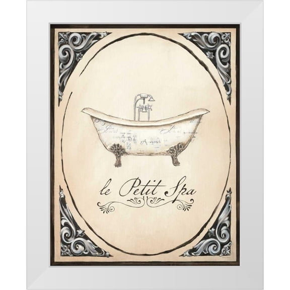 Adams, Emily 12x14 White Modern Wood Framed Museum Art Print Titled - Le Petit Spa I