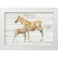 thumbnail image 1 of Adams, Emily 14x11 White Modern Wood Framed Museum Art Print Titled - Horse and Colt on Wood, 1 of 4