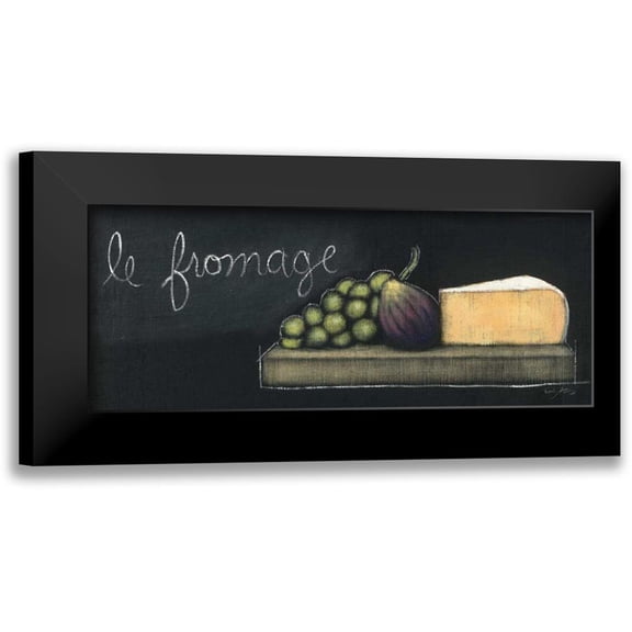 Adams, Emily 14x8 Black Modern Framed Museum Art Print Titled - Chalkboard Menu III - Fromage