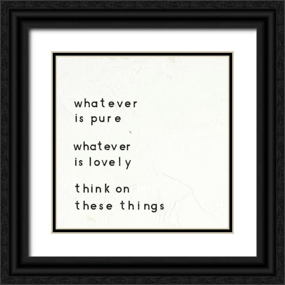 Adams, Emily 15x15 Black Ornate Wood Framed with Double Matting Museum Art Print Titled - Words of Encouragement IV