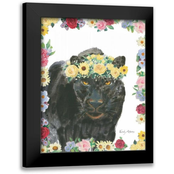 Adams, Emily 15x18 Black Modern Framed Museum Art Print Titled - Flower Friends V