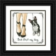 thumbnail image 1 of Adams, Emily 20x20 Black Ornate Wood Framed with Double Matting Museum Art Print Titled - Furry Fashion Friends II But First, 1 of 4