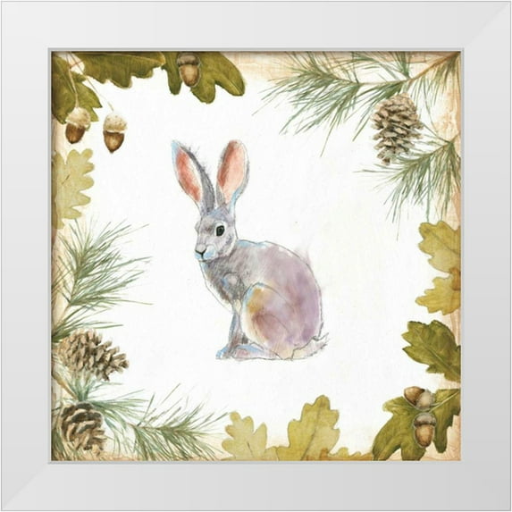 Adams, Emily 20x20 White Modern Wood Framed Museum Art Print Titled - Into the Woods I on White Border