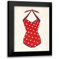 thumbnail image 1 of Adams, Emily 20x24 Black Modern Framed Museum Art Print Titled - Retro Swimwear II Newsprint, 1 of 5