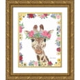 thumbnail image 1 of Adams, Emily 20x24 Gold Ornate Wood Framed with Double Matting Museum Art Print Titled - Flower Friends II, 1 of 4