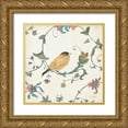 thumbnail image 1 of Adams, Emily 26x26 Gold Ornate Wood Framed with Double Matting Museum Art Print Titled - Birds Gem III, 1 of 4