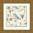 thumbnail image 1 of Adams, Emily 26x26 Gold Ornate Wood Framed with Double Matting Museum Art Print Titled - Birds Gem II, 1 of 4