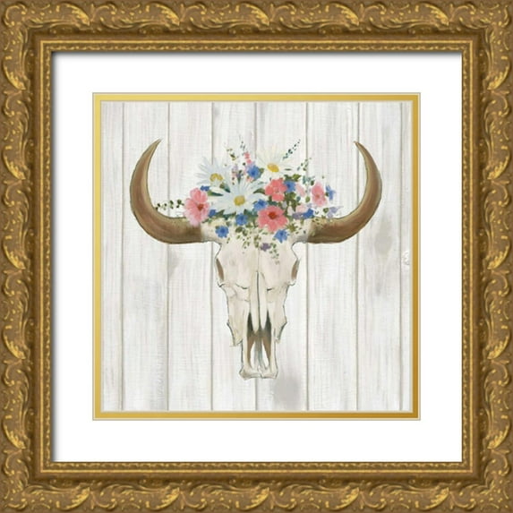 Adams, Emily 26x26 Gold Ornate Wood Framed with Double Matting Museum Art Print Titled - Bohemian Rising II no Border