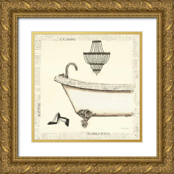 Adams, Emily 26x26 Gold Ornate Wood Framed with Double Matting Museum Art Print Titled - Emilys Boudoir I Bath