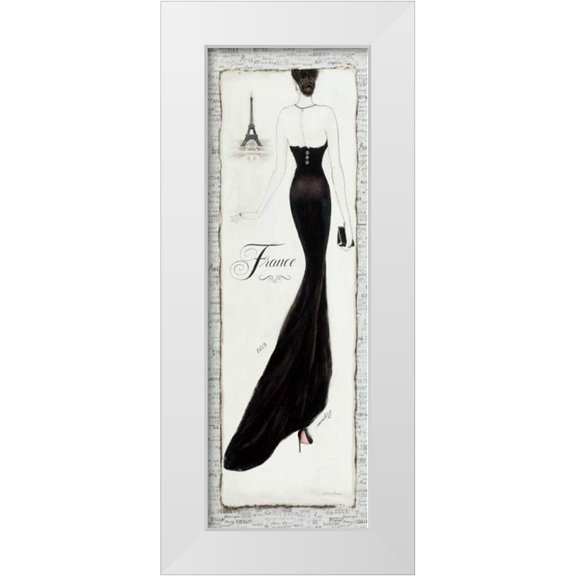 Adams, Emily 7x14 White Modern Wood Framed Museum Art Print Titled - Elegance I