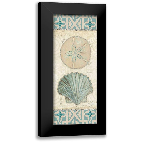 Adams, Emily 8x14 Black Modern Framed Museum Art Print Titled - Beach Treasures II