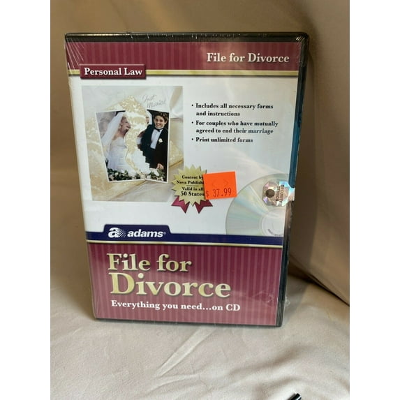 Adams File For Divorce CD, Manual and Forms on CD (ALC601)