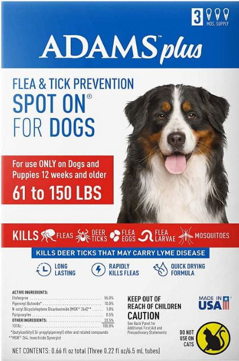 Adams Pentagon Flea And Tick Spot On For Dogs Adams Flea And Tick Prevention Spot On For Dogs 61 -150 lbs X-Large 3